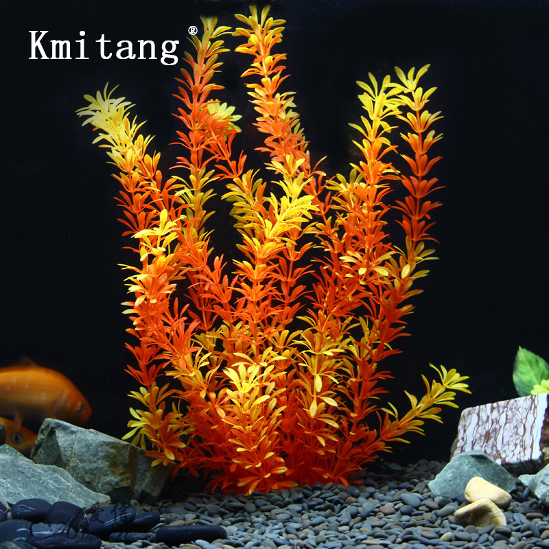 Aquarium Plant Grass - 100 cm Duże Sztuczne Rośliny Tropikalne,