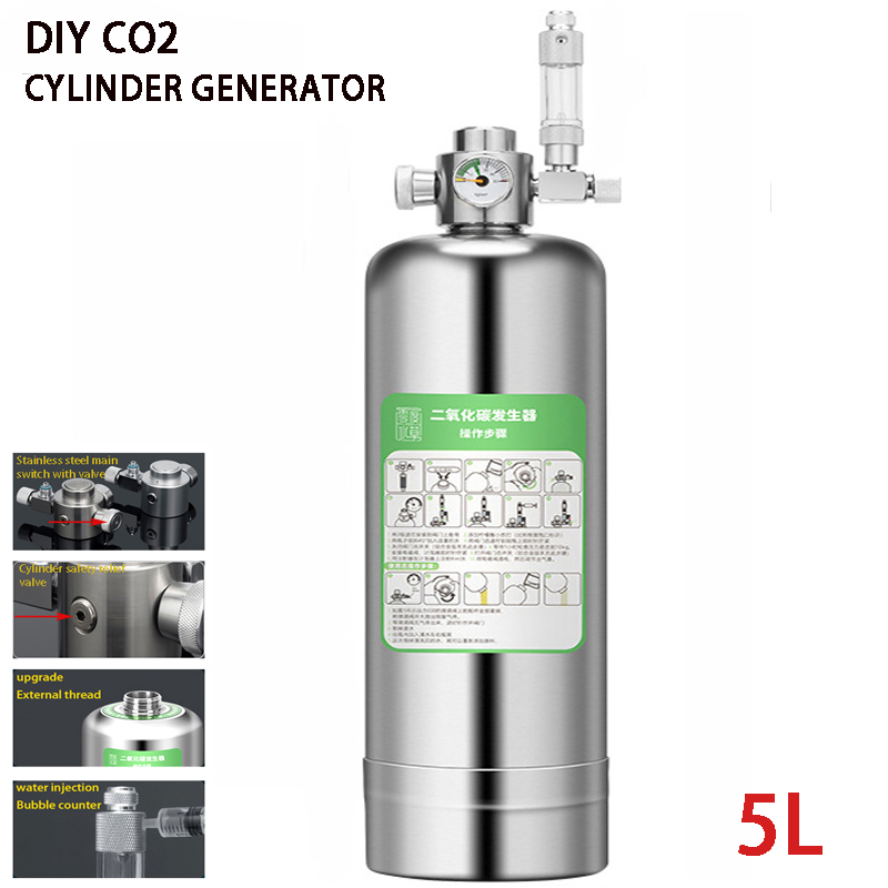 Planted Aquarium Co2 Kit - 5L akwariowy generator CO2 System generatora